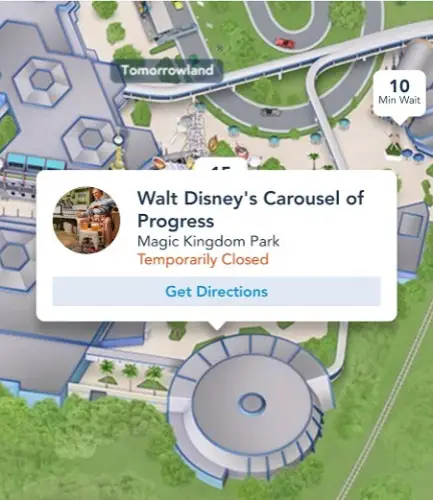 Magic Kingdom's Carousel of Progress Closed for Second Day