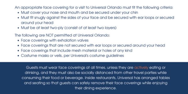 Universal Orlando Updates Face Mask Policy To Include Eating And Drinking
