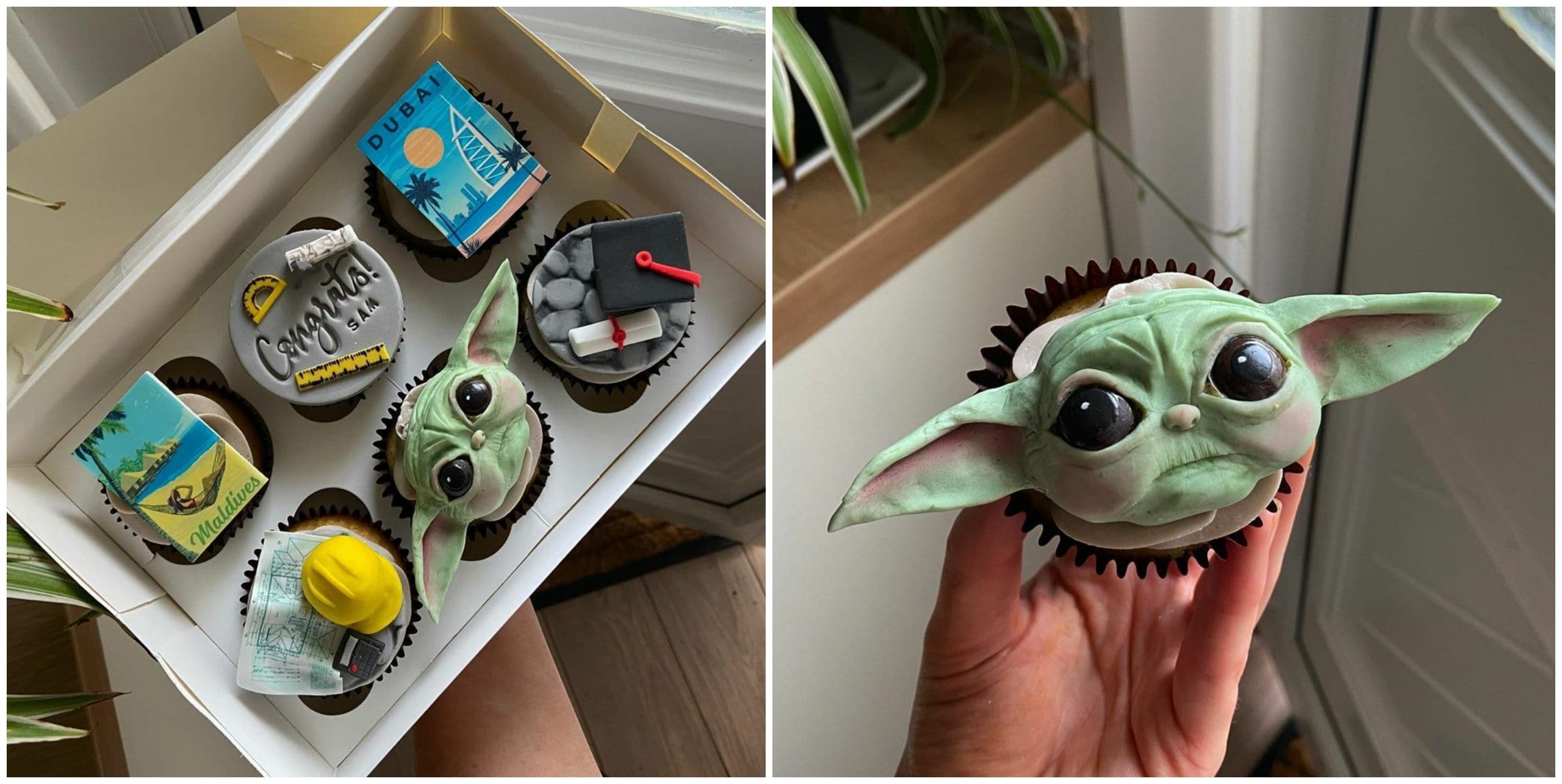 These force stopping Baby Yoda cupcakes are the best snacks ever!
