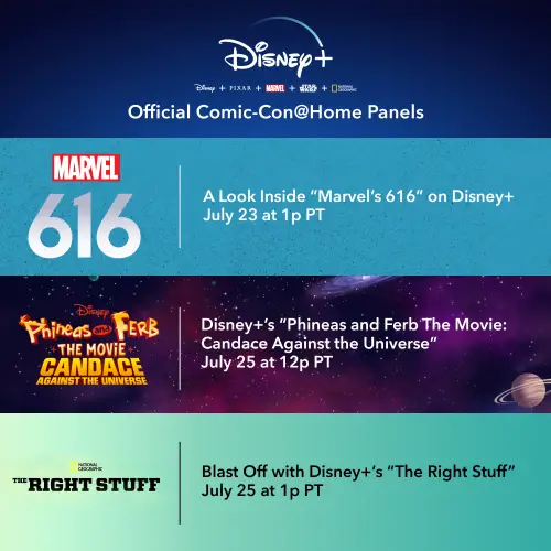 Disney+ announced that it will join Comic-Con@Home on July 23rd-26th!