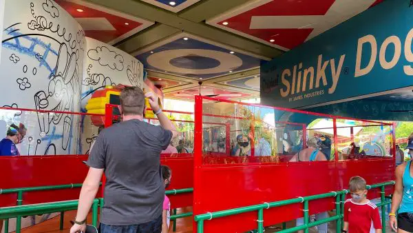 Social Distancing Measures On Slinky Dog Dash At Hollywood Studios