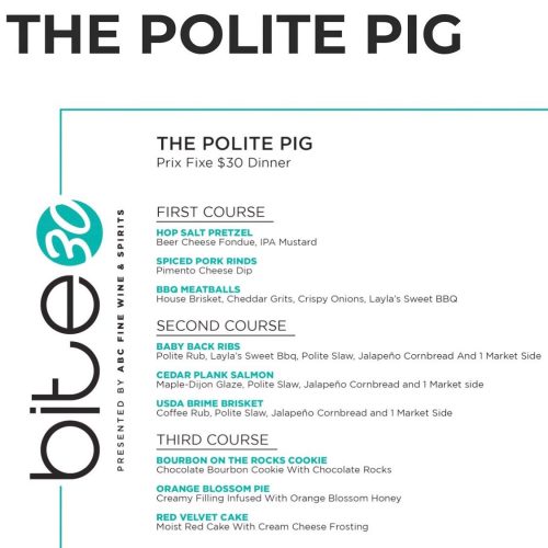 The Polite Pig At Disney Springs Offering Prix Fixe Menu for $30!