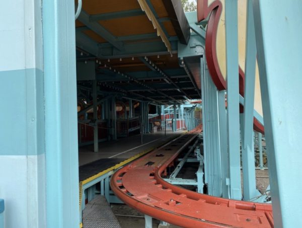 Primeval Whirl cars have been removed from the track