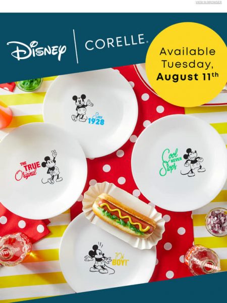 Mickey Mouse Corelle Dishes