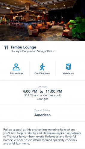 Tambu Lounge Officially Reopens at Disney World’s Polynesian Resort