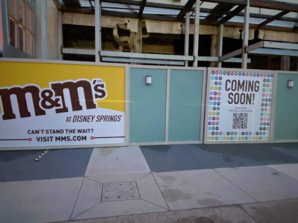M&M Store Construction update from Disney Springs