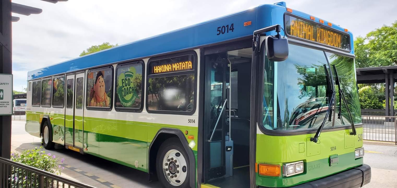 New Eco-Friendly UP! Buses at Disney World