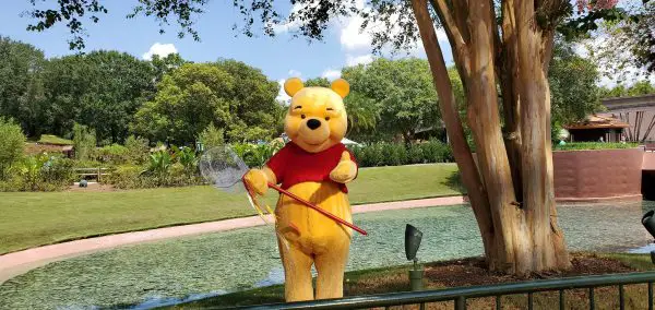 Winnie The Pooh Bear Greets Guests At Epcot!