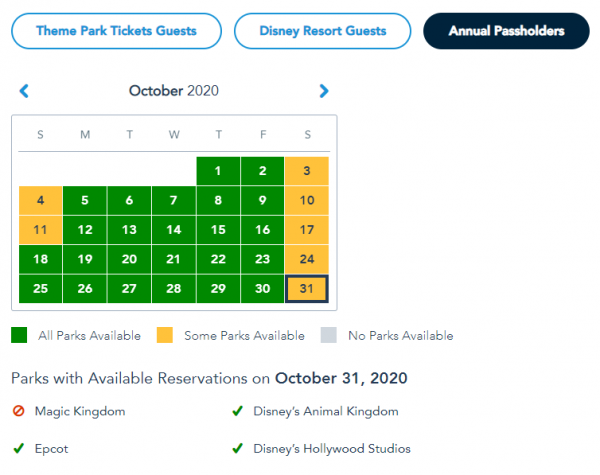 Disney Park Passes Unavailable For Halloween At Magic Kingdom