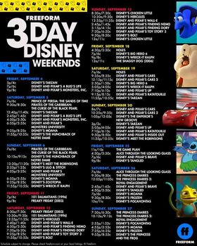 Freeform to Host '3-Day Disney Weekends' All Through September