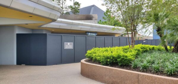 Spaceship Earth East Restrooms in the front of Epcot Closed