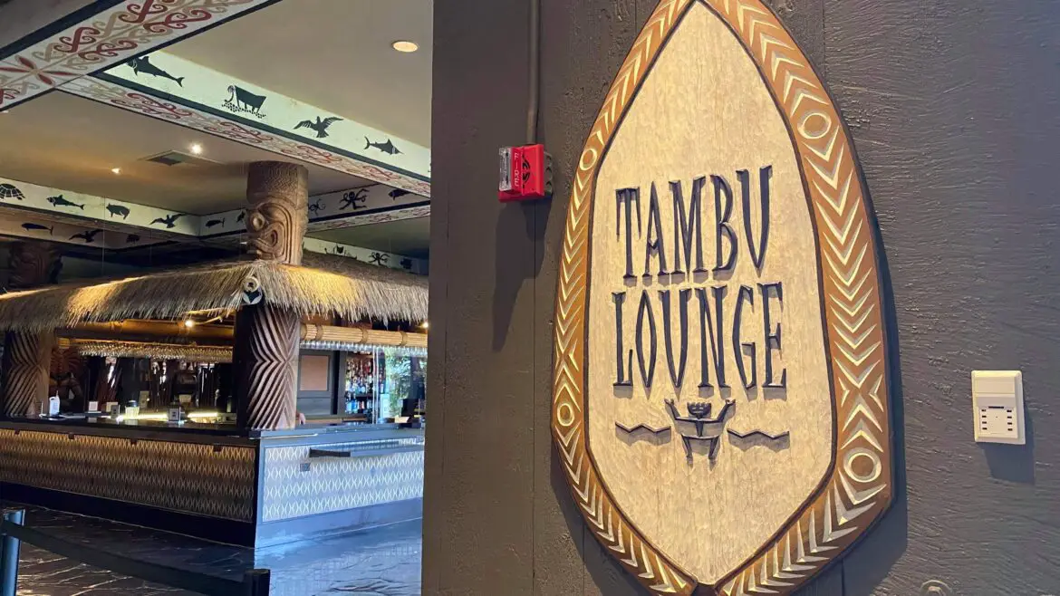 Tambu Lounge Reopens at Disney’s Polynesian Resort
