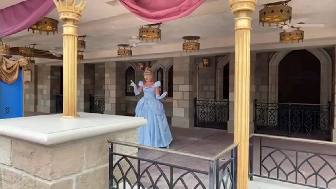Cinderella doing social distant Meet & Greets at the Magic Kingdom