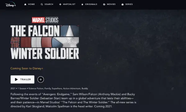 Marvel Studios' 'The Falcon and the Winter Soldier' Disney+ Premiere Delayed Until 2021