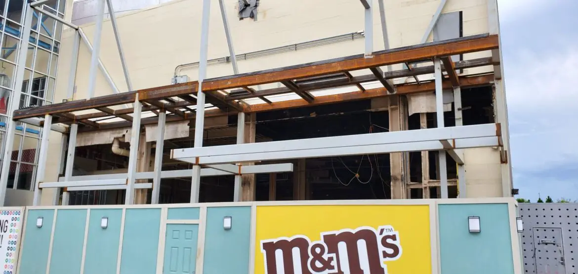 M&M Store Construction update from Disney Springs