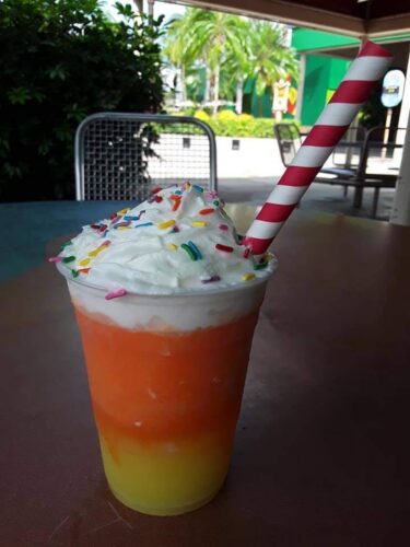 Try The Frozen Candy Corn Drink at The Skeleton Bar at Universal