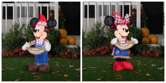New Thanksgiving Themed Mickey and Minnie Inflatables Now Available at The Home Depot