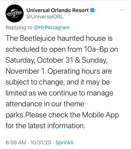 Beetlejuice Haunted House Now Open Universal Studios Orlando