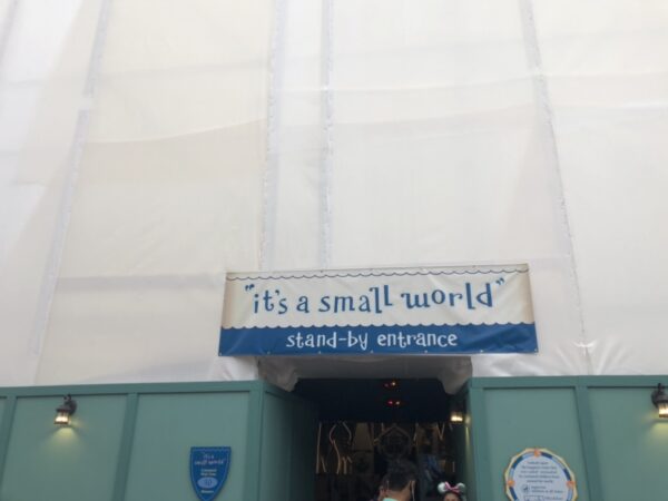 Construction Walls go up around It’s A Small World in the Magic Kingdom