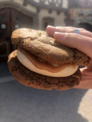 This Gingerbread Salted Caramel Buttercream Cookie Sandwich is an Irresistible Epcot Treat