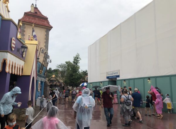 Construction Walls go up around It’s A Small World in the Magic Kingdom