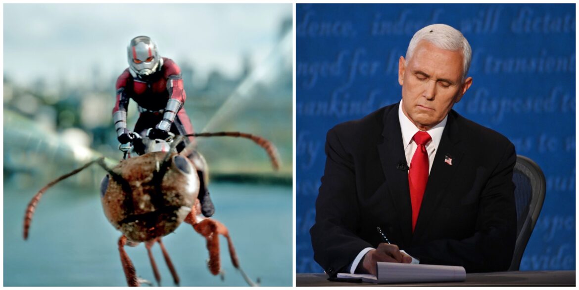 Marvel Fans Crack Ant-Man Jokes After a Fly Lands on Mike Pence’s Head During VP Debate