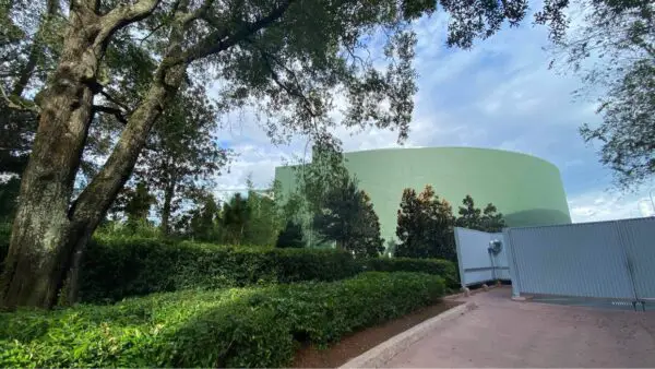 Walls are down around Space 220 entrance at Mission: Space in EPCOT