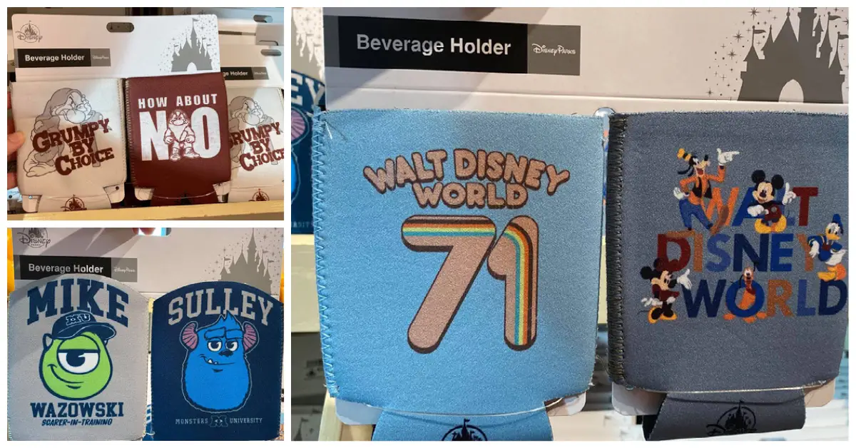 Walt Disney World Animal Kingdom Green Beverage Can Koozie 5.5 tall Rubber