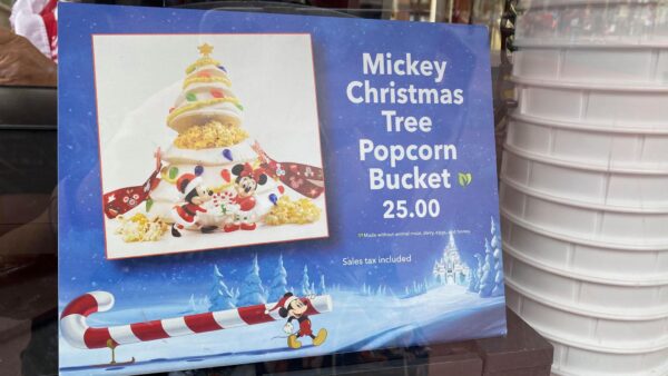 All new Mickey Christmas Tree Popcorn Bucket at the Magic Kingdom