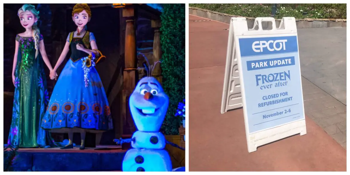 Frozen Ever After in Epcot is Closed for a Short Refurbishment