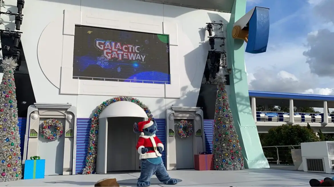 Say Hi to Santa Stitch in Tomorrowland at the Magic Kingdom