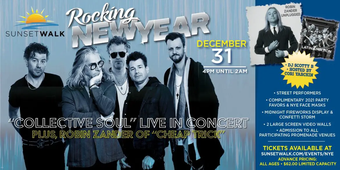 The Promenade at Sunset Walk to Host NYE Concert Starring ‘Collective Soul’