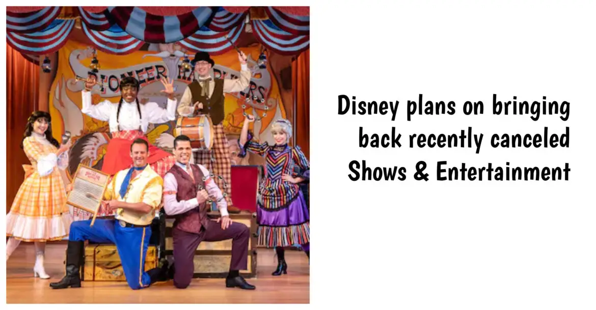 Disney plans on bringing back recently canceled Shows & Entertainment