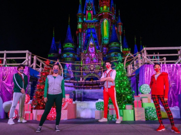 Stage in front of Cinderella Castle was part of Disney Channel Holiday Special