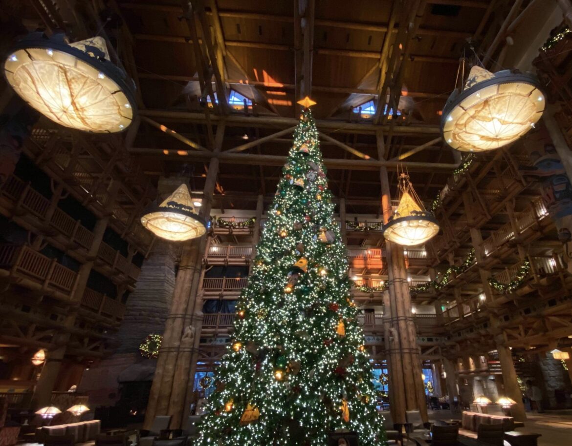 Disney’s Wilderness Lodge is decorated for Christmas