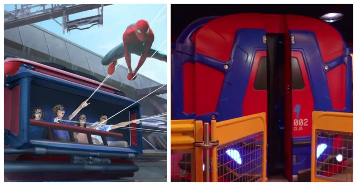 First Look at the ride vehicles for the WEB SLINGERS: A Spider-Man Adventure
