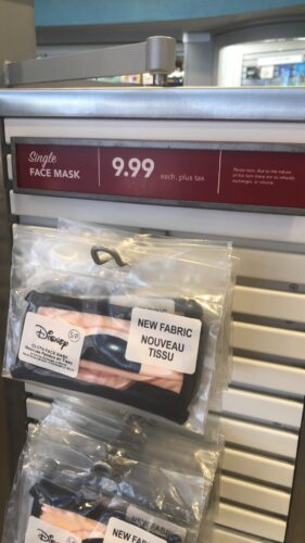 Disney World Raises prices of Face Masks to $9.99