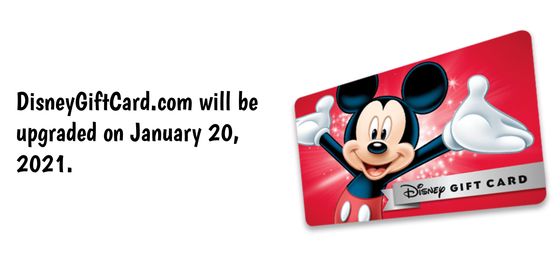 Disney Gift Card accounts will be deleted on January 19th 2021