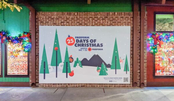 freeform 25 days of christmas photo wall