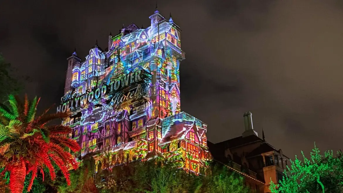 New Holiday Hollywood Tower Projection Show Debuts