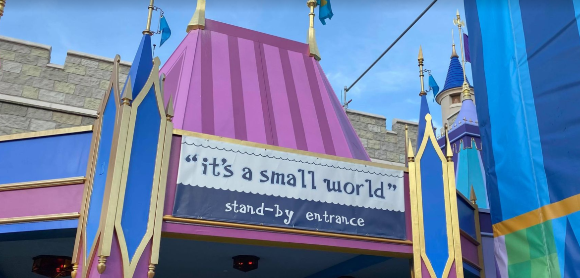 Scrim removed from”It’s a Small World” revealing new look!