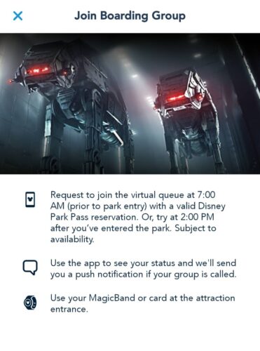 Disney changes Star Wars: Rise of the Resistance Virtual Queue Times starting December 20th