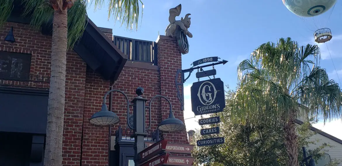 Gideon’s Bakehouse at Disney Springs will be temporarily closed effective this evening