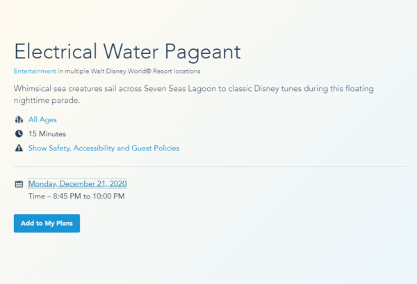 Electrical Water Pageant Officially Returns to Walt Disney World