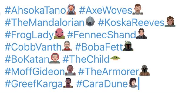Mandalorian Characters have their own Twitter emojis