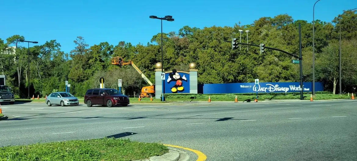Construction Update on Disney Springs Entrance to Walt Disney World