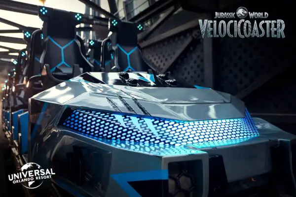 First Look At The Jurassic World VelociCoaster Ride Vehicles