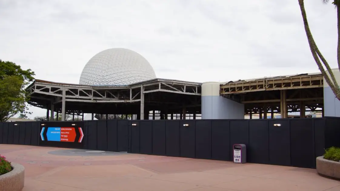 Demolition continues on Innoventions West in Epcot