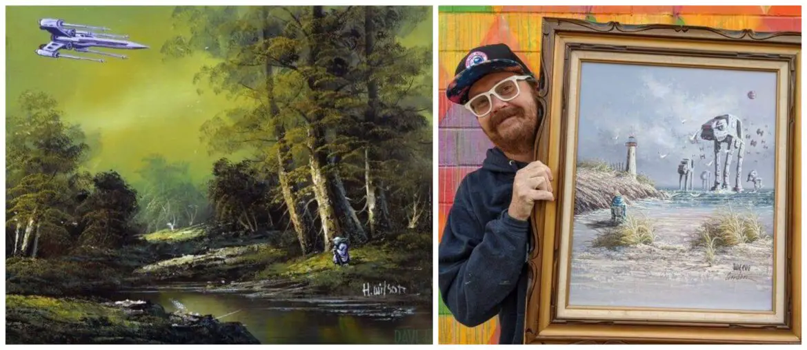 Ohio-Based Artist Adds Movie Characters to Discarded Landscape Paintings