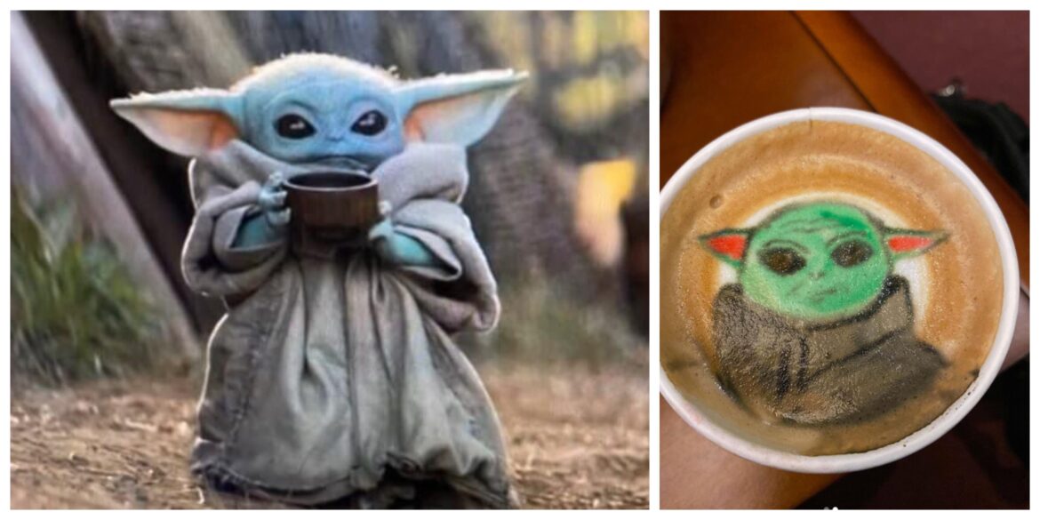 Super Cute Baby Yoda Latte Art